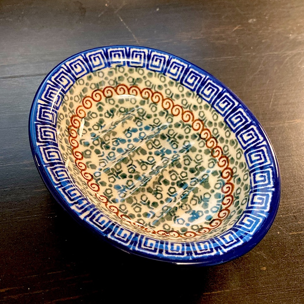 Polish Pottery soap dish by Ceramika Artystyczna.  Hand made in Poland.